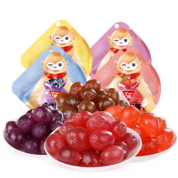 丫眯爆浆果汁软糖果48g2袋网红小零食果冻橡皮糖喜糖特产小吃默认颜色