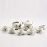 恒福茶具 赖少其石斛花盖碗半组 整套陶瓷茶具 特价包邮