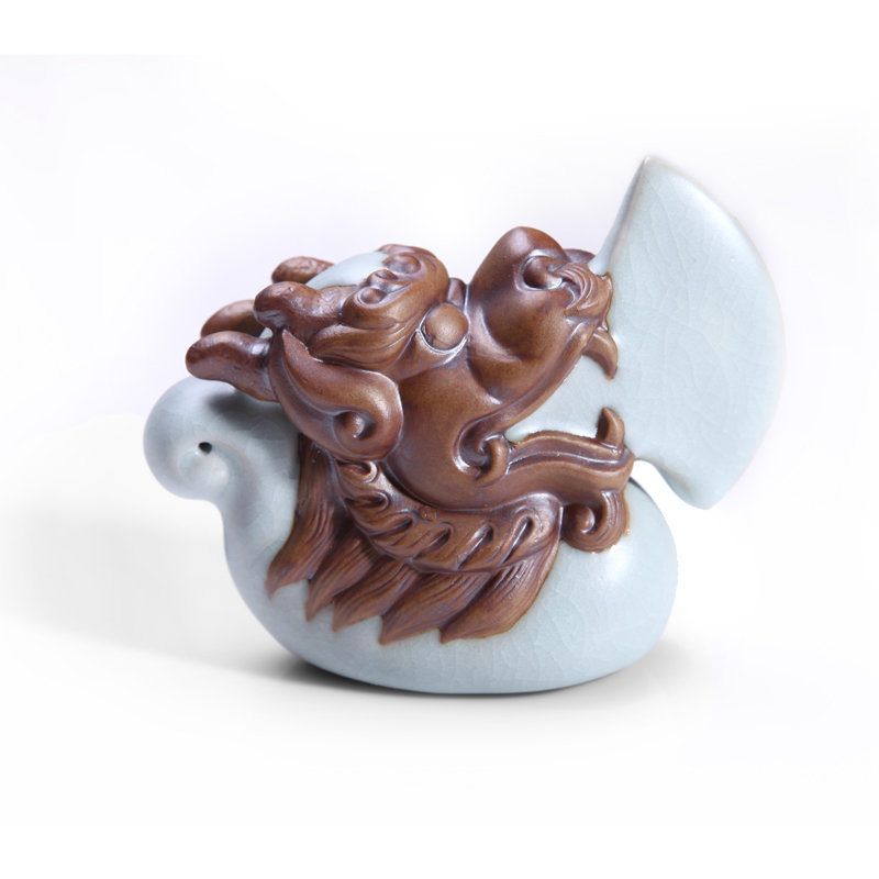 【茶器图片】茶具摆件汝窑汝瓷茶宠睚眦茶宠功夫茶开片茶道配件甩卖*