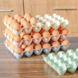 可叠加鸡蛋收纳盒装鸡蛋的盒子厨房冰箱鸡蛋盒家用保鲜蛋托放蛋架(北欧蓝24格 默认版本)
