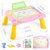 彩色磁性画板幼儿童磁性宝宝写字板婴儿小黑板1-2-3岁涂鸦板玩具(粉色 海洋画板桌)