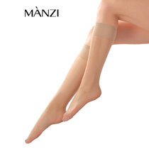 MANZI曼姿 10D透明性感超薄长筒袜 包芯丝中统袜 时尚百搭丝袜 美腿显瘦 防勾丝通勤女袜子 802083(肤色 均码)