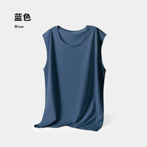 韩沿男士背心打底无痕背心男士莫代尔居家服背心T恤一片式吊带衫(蓝色 185)