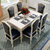 卡富丹 美式餐桌白色实木餐桌椅欧式长方形餐桌(象牙白色 1.38米餐桌)