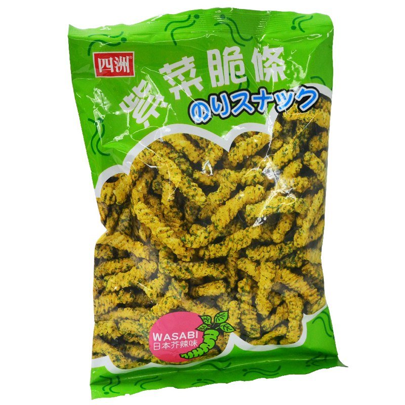 进口休闲零食图片】【国美自营】四洲牌芥末味紫菜脆条85g图片大全