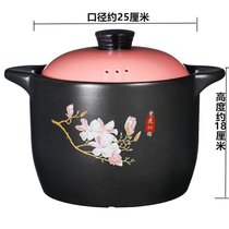 砂锅电磁炉专用炖锅燃气灶通用煲汤家用瓦煲陶瓷煲小沙锅米线石锅(6L粉煤气单用6-9人用 默认)