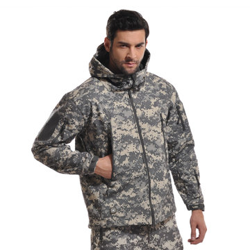 兵行者男士冲锋衣 军用衣服 软壳tad战术冲锋衣 鲨鱼皮迷彩冲锋衣