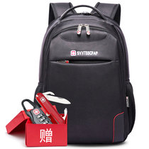 SVVTSSCFAP军刀包双肩电脑包男女休闲旅行包中学生书包时尚背包(黑色)