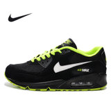 Nike/耐克 Air Max 90 女鞋气垫鞋女子运动鞋黑色厚底休闲鞋冬季(黑白绿)