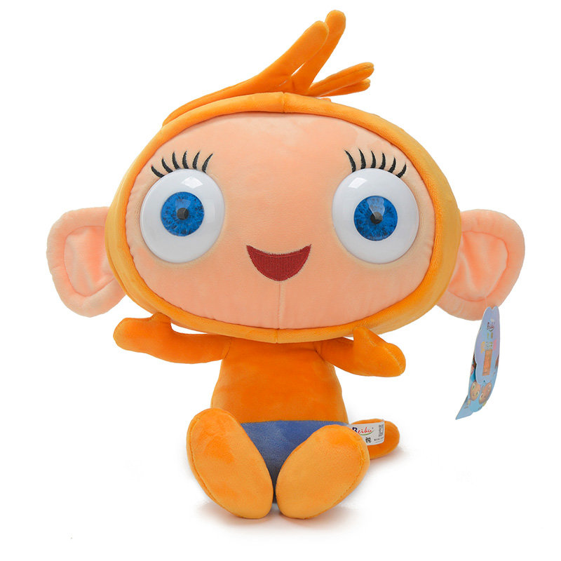 正版bbc低幼教育动画布鲁精灵公仔卡通玩偶套装waybuloo (橙色 37cm)