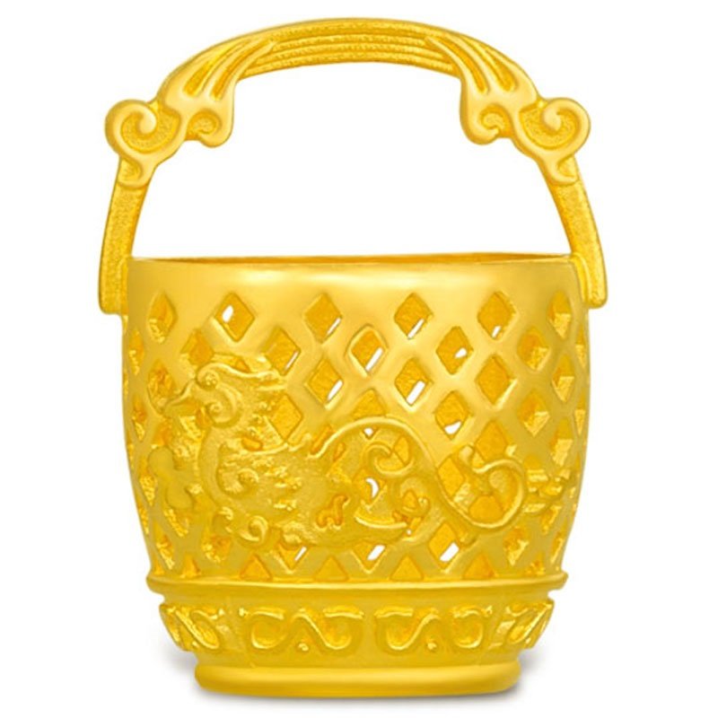 45图片】多边金都黄金子孙桶(金重约12.