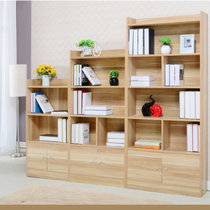 自由组合书柜架子简易家具带门储物学生置物架创意图书架定制书架书柜(浅胡桃色 C款)