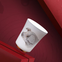 羊脂玉十二生肖杯 中国白功夫小茶杯白瓷单杯个人专用杯主人杯品茗杯陶瓷 十二年轮生肖杯(亥猪（礼盒装）)