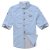 2013夏季时尚休闲男士衬衫 新款韩版商务修身男士短袖衬衫(浅蓝色 L)