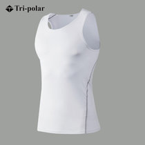 运动男士训练紧身背心篮球健身跑步速干背心衣服TP8012(白色 3XL)