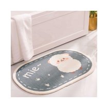 浴室地垫卫生间厨房口吸水防水防滑脚垫地毯耐脏可擦洗(猪猪宝贝 50CM*80CM (长毛-一条装）)