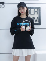 LIGHT.BUFF假两件长袖圆领卫衣男女小众宽松休闲拼接2021春秋薄款设计感上衣(黑色 L)