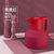 几何保温水壶 家用大容量水壶便携热水壶不锈钢个性保温水壶北欧风简约(玫红色 1200ML)