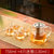玻璃茶壶家用加厚耐高温茶具套装煮花茶壶神器耐热水壶过滤泡茶壶(750ml +4只迷雅(130ml ))