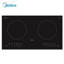 美的(Midea) 双灶电磁炉 C2-WIH3301 家用炒菜电磁灶双头灶智能灶具无火灶嵌入式(【曜石黑】 默认版本)