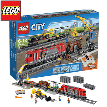 乐高lego city城市系列 60098 城市重载列车 积木玩具(彩盒包装 单盒)