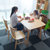一米色彩 实木餐桌椅组合 饭桌 北欧简约现代橡胶木质原木色家具1.3米1.4米1.5M小户型桌子日式宜家家用桌椅餐厅家具 1.3米一桌六椅（颜色备注）