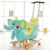 儿童木马摇马实木摇摇马两用婴儿玩具宝宝摇椅音乐1-3岁礼物(蓝色大象拉杆+音乐)