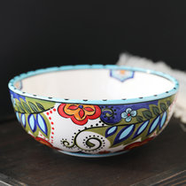 波西米亚手绘陶瓷餐具19厘米螺蛳粉大碗单个泡面大汤碗拉面碗(大汤碗 默认版本)