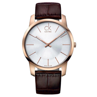 卡文克莱(CK)手表CITY系列石英表 时尚休闲情侣对表K2G21107(女款K2G231C6)