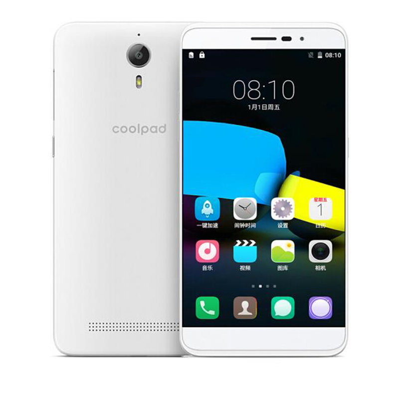 酷派coolpad8722v移动4g手机双卡双待智能手机2gb16gb白色官方标配