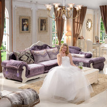 品尚美家 欧式沙发客厅休闲沙发小户型转角沙发贵妃组合布艺沙发625(组合+茶几)