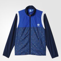 Adidas阿迪达斯运动服三叶草新款男撞色拼接 外套印花防风夹克 AY8619(AY8619 XL)