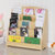 儿童书架绘本架落地经济型实木书柜幼儿园宝宝书报架玩具收纳柜子(826S#原木无漆 长80宽30高85cm)