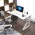 电脑桌台式家用办公桌子书桌卧室床边桌简约现代学生学习桌写字桌(白架子白)
