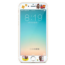 木木（MUNU）苹果iphone6splus/6plus钢化膜 手机贴膜 钢化玻璃膜 卡通钢化膜 2.5D弧边立体浮雕膜(小熊-钢化彩膜)