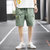 工装裤男士休闲短裤子潮流牌夏季薄款夏季宽松运动五分裤K111(豆绿 2XL)