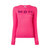 Moncler女士粉色徽标嵌花针织羊绒毛衣A9005-547S码粉 时尚百搭