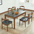 A家家具 餐桌 火烧石实木餐桌椅餐组合 欧式中式客厅家具桌子 一桌四椅(餐椅橡木实木款 一桌四椅)