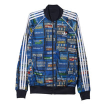 春季新款阿迪达斯/adidas 双面穿男子防风外套 立领夹克 运动休闲棒球服男装 AJ6993(蓝色 XL)