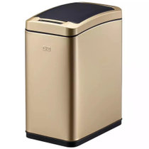 EKO 9288 智能垃圾桶 香槟金 9L 家用免脚踏不锈钢智能电动垃圾筒