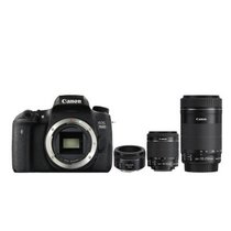 Canon/佳能 760D三镜头套机数码单反相机（18-55IS II+ 55-250ISII+50F1.8）(套餐八)
