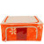 空间优品 可折叠牛津布印花衣物收纳箱 太阳花 橙色44L
