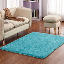 丝毛加厚地毯卧室客厅茶几床边毯(丝毛天蓝色 70cmx2米)