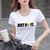 棉 T恤女夏季印花设计感体恤衫修身显瘦上衣韩版女装(字母雏菊JUST【白色】 XL)