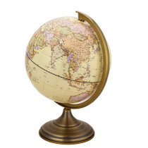 得力文具（deli）2179复古地球仪直径32cm金属底座商务办公地球仪桌面摆台地图地球仪