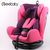 REEBABY isofix接口安全座椅宝宝婴儿0-3-12岁汽车儿童双向安装可坐可躺(甜蜜粉（安全带款）)