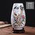 景德镇陶瓷器小花瓶摆件客厅插花现代中式酒柜博古架电视柜装饰品(和谐盛世+木底座)