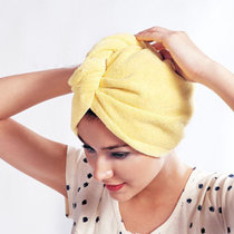 干发帽强吸水2021新款洗头发速干细纤维毛巾包头女浴帽擦头巾神器(黄色 1个)