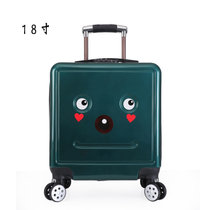 定制20寸儿童拉杆箱18寸登机箱男女旅行箱万向轮密码箱拖箱行李箱(绿色)