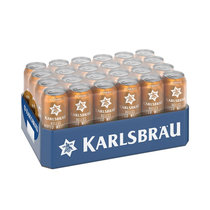 卡斯布鲁德国原瓶进口 卡斯布鲁（KARLSBRÄU）小麦啤酒 500ml*24听 整箱装
